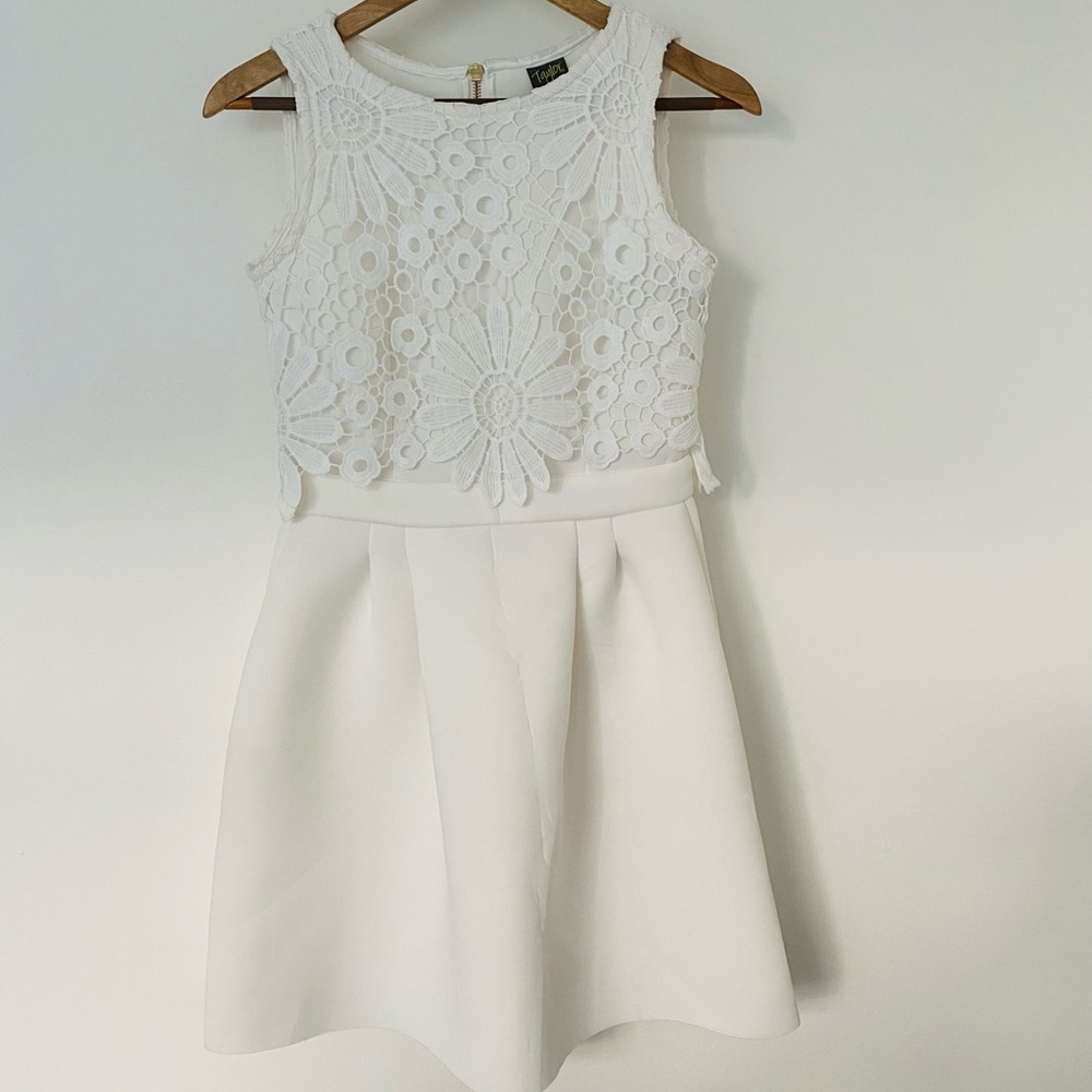 Taylor floral crochet scuba dress